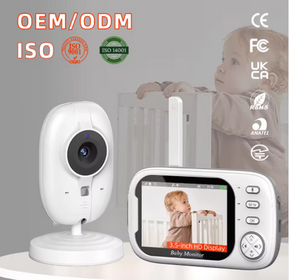 Super Monitor de bebé de 720p con cámara nuevo VB603 inalámbrico 3,5 pulgadas 2,4G conversación bidireccional Teléfono de bebé sonido de llanto detección de temperatura Monitor de bebé